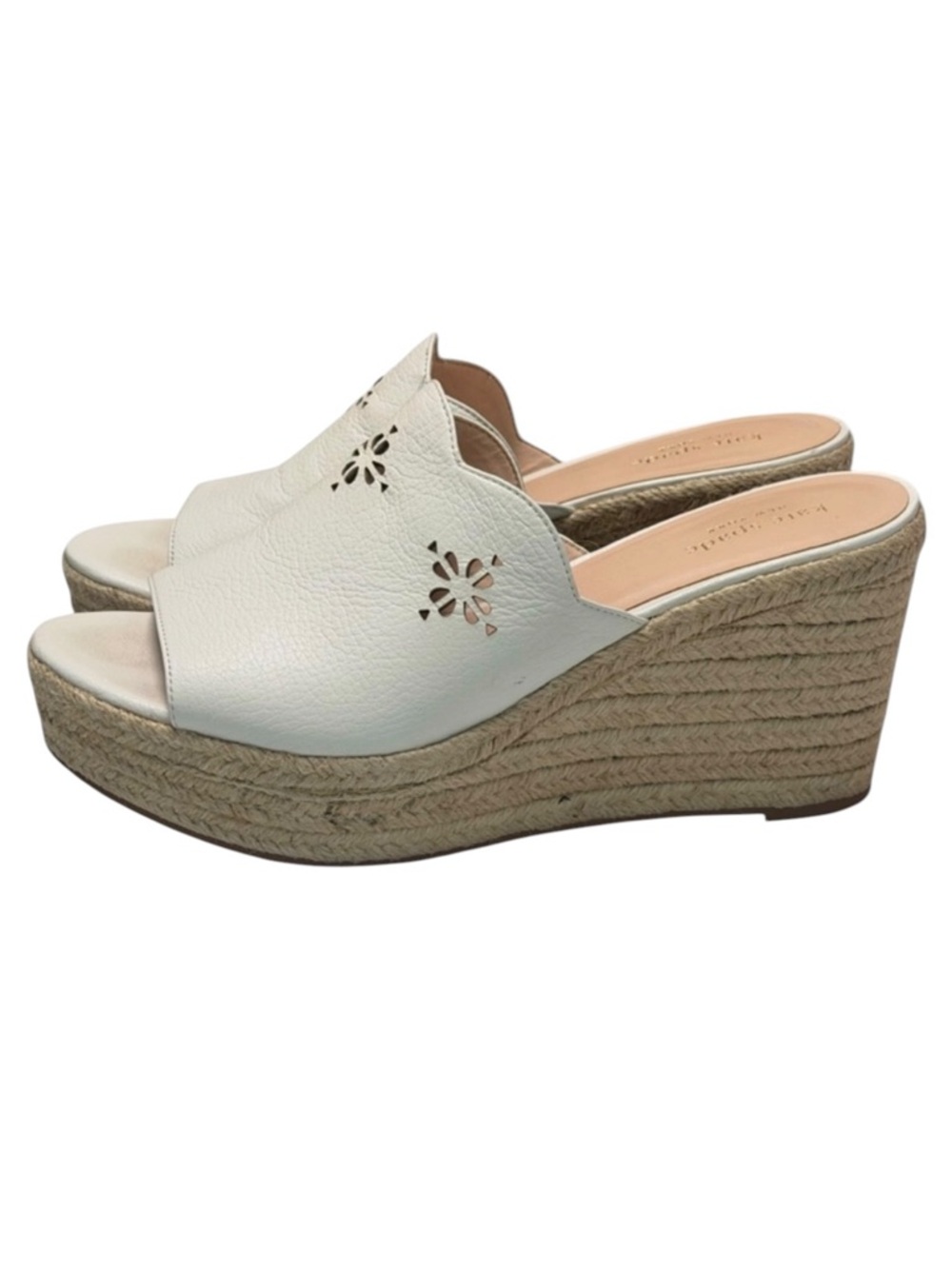 Kate Spade ♠️ NY Leather Tia Lea Espadrille Wedge with Floral Cutouts- 8.5